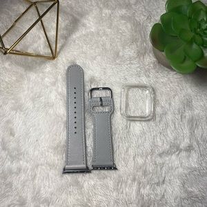 38/40mm Gray Natural Leather Apple Watch Pack